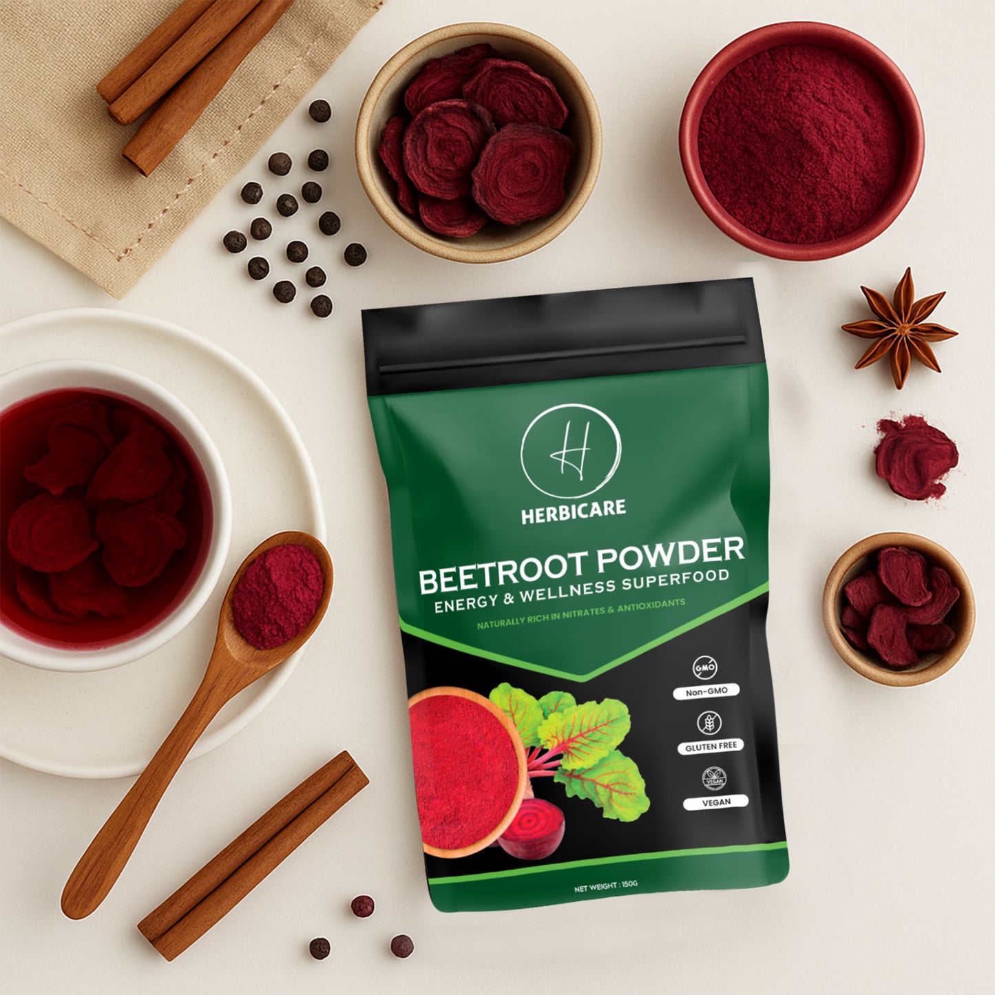 Beetroot Powder 150 g – Food‑Grade Organic Beetroot