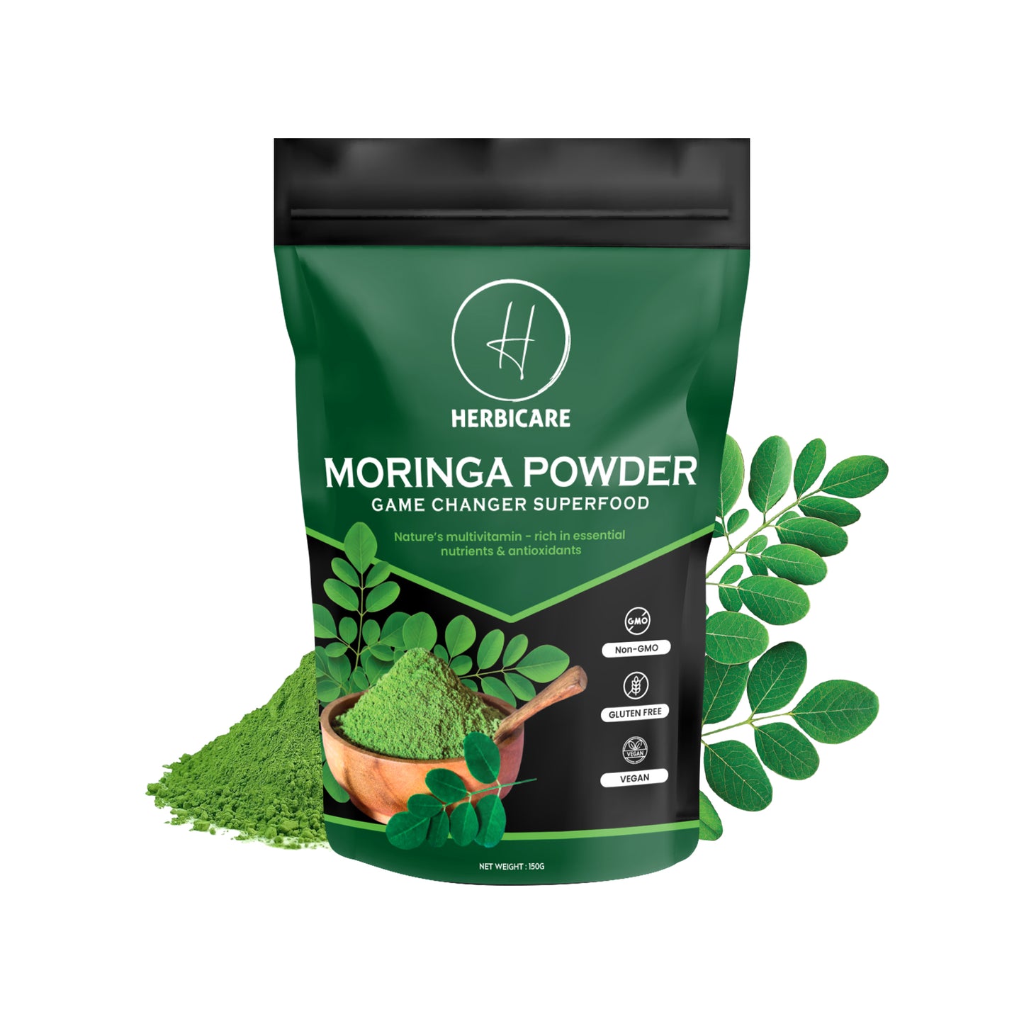 Moringa Leaf Powder 150 g – Organically Sourced, Food‑Grade Powder