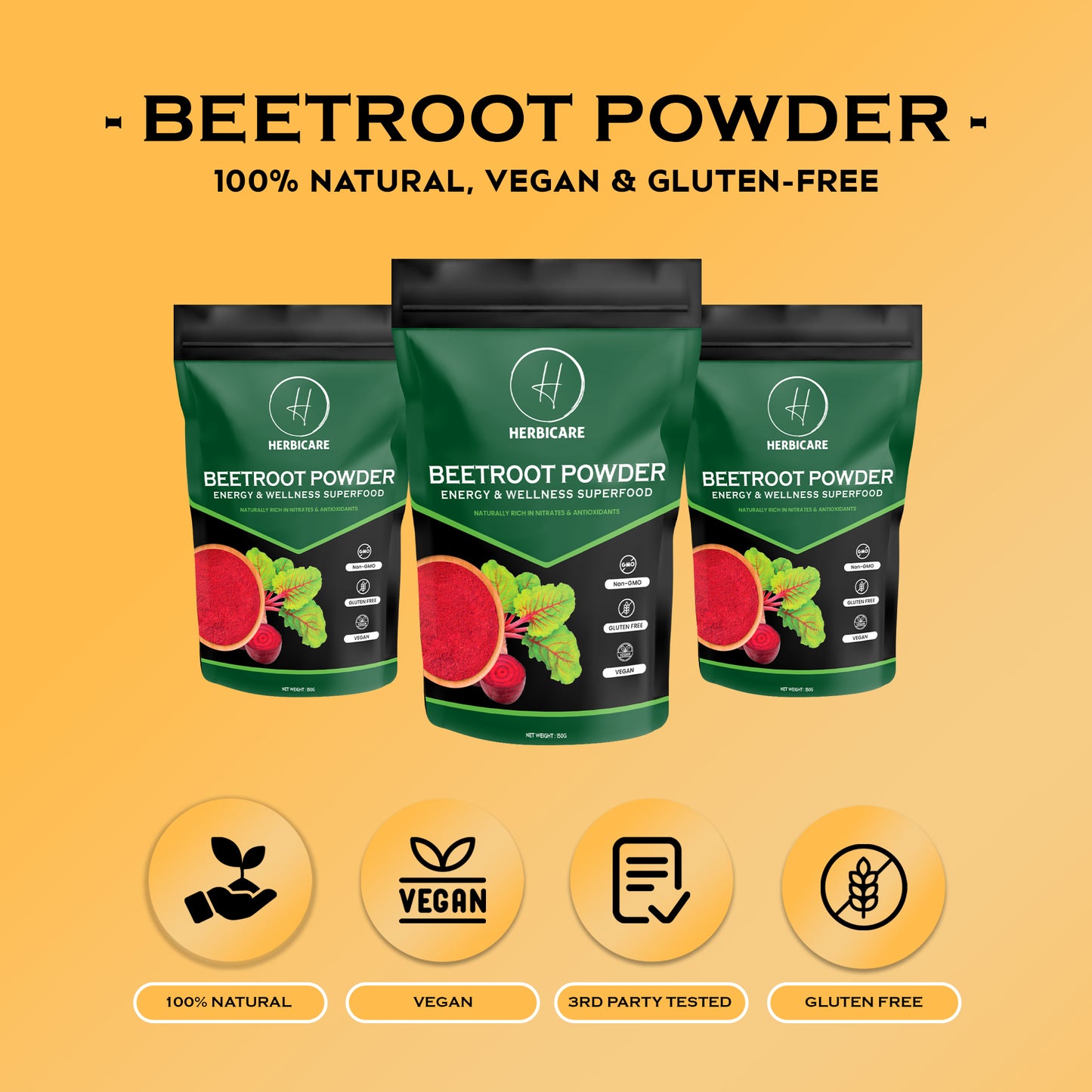 Beetroot Powder 150 g – Food‑Grade Organic Beetroot