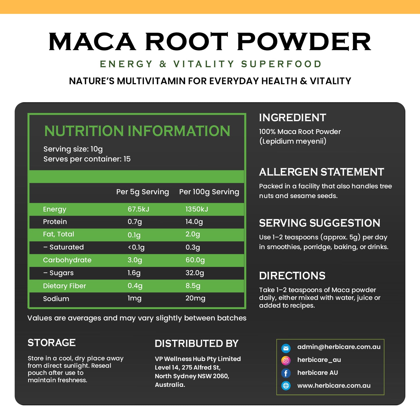 Maca Powder 150 g – Organically Sourced, Food‑Grade Powder